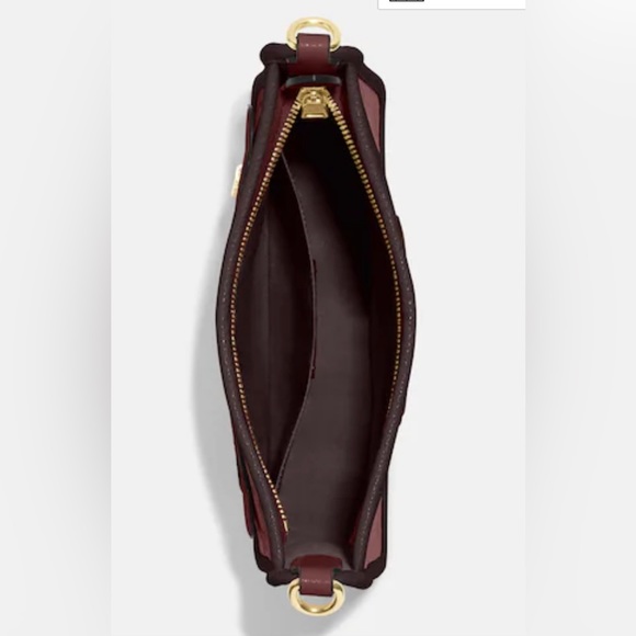 COACH 🆕 Dempsey File Bag Signature Jacquard,Stripe & Patch in Wine Reds - Picture 3 of 3